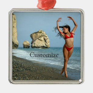 Bikini Model Dancing Thunder_Cove Metal Ornament