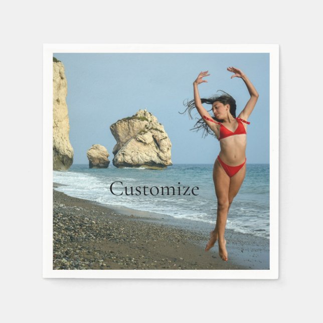 Bikini Model Dancing Thunder_Cove Napkins (Front)