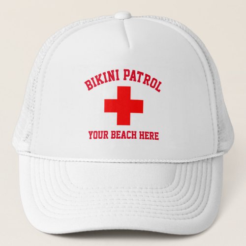Bikini Patrol Lifeguard Personalize Trucker Hat