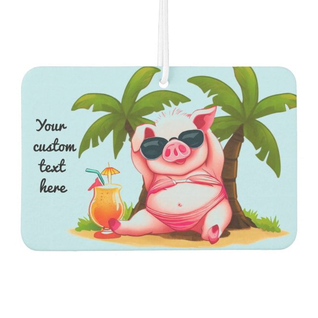 Bikini Pig Air Freshener (Front)