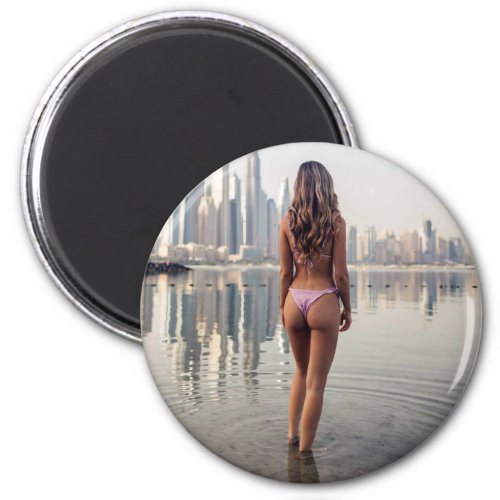 Bikini Pin Up Girl Photo Magnet 