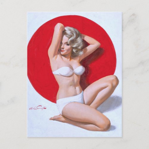 Bikini Pin Up Postcard