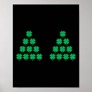 Bikini Style Shamrock Irish S St Patricks Day Funn Poster