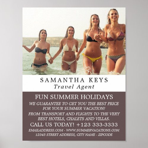 Bikini Vacation Travel Agent Advertising Poster