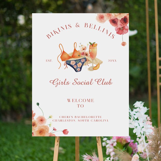 Bikinis and Bellinis Bachelorette Welcome Sign (Creator Uploaded)