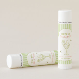 Bikinis and Martinis Bachelorette Bach Beach Favor Lip Balm