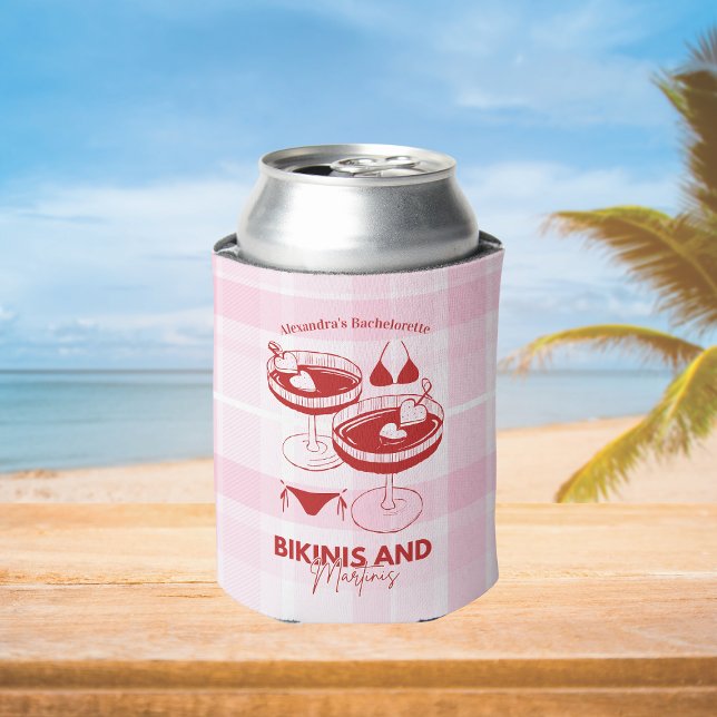 Bikinis And Martinis Bachelorette Can Cooler (Creator Uploaded)
