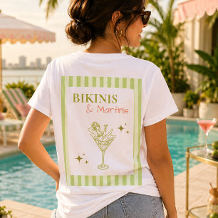 Bikinis and Martinis Bachelorette Party Beach Bach T-Shirt