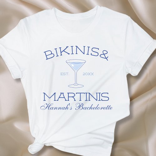 Bikinis And Martinis Beach Bachelorette T_Shirt