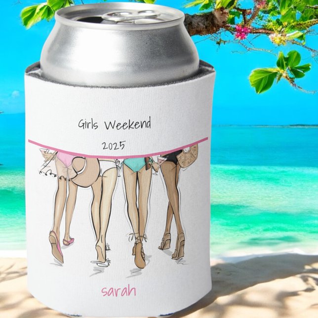 Bikinis and Martinis Bikini Girls Weekend Can Cooler (Creator Uploaded)