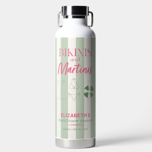 Bikinis and Martinis Bridal Shower Weekend Gift Water Bottle