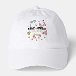 Bikinis and Martinis Bride Squad Beach Vibes Hat
