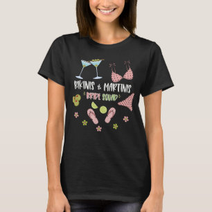 Bikinis and Martinis Bride Squad Beach Vibes T-Shirt