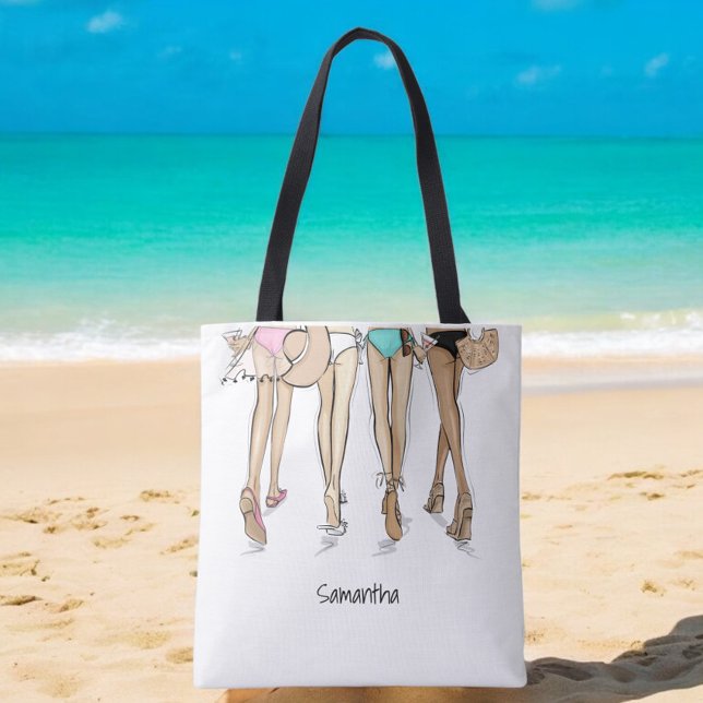 Bikinis and Martinis Chic Fashion Custom Tote Bag (Creator Uploaded)