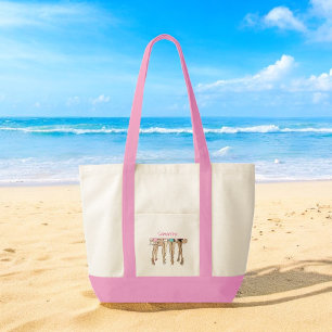 Bikinis and Martinis Chic Fashion Custom Tote Bag