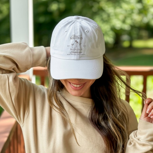 Bikinis and martinis Elegant vintage bachelorette Hat (Creator Uploaded)