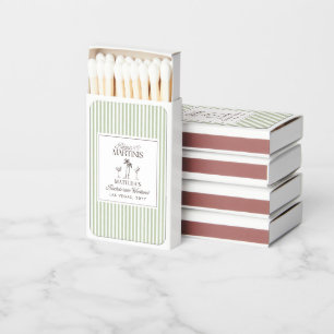 Bikinis and martinis Elegant vintage bachelorette Matchboxes