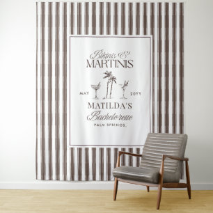 Bikinis and martinis Elegant vintage bachelorette Tapestry