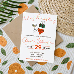 Bikinis and Martinis Themed Bachelorette Party Invitation