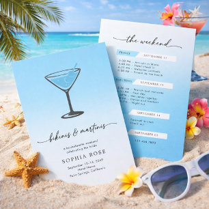 Bikinis and Martinis Tropical Bachelorette Weekend Invitation