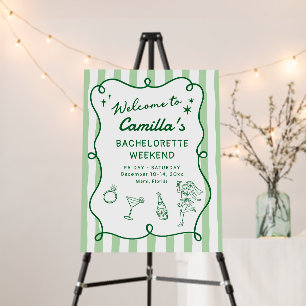 Bikinis & Martinis Bachelorette Weekend Welcome Foam Board