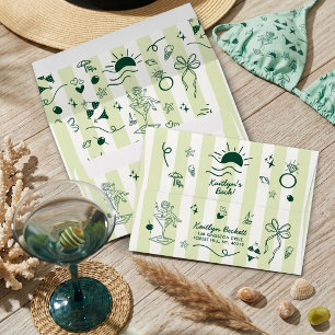 Bikinis & Martinis Beach Bachelorette Party Custom Envelope