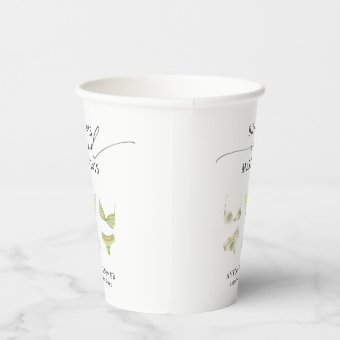 Bikinis & Martinis Bridal Shower Bachelorette Paper Cups | Zazzle