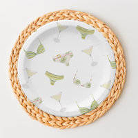 Bikinis & Martinis Bridal Shower Bachelorette Paper Plates