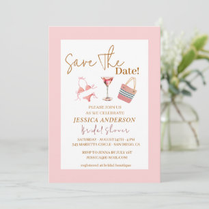 Bikinis Party Bridal Shower Save The Date Invitation