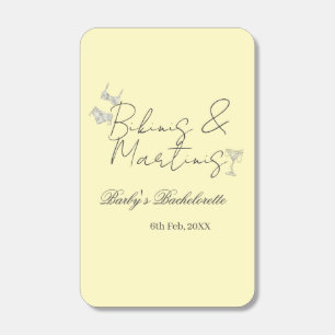 Bikins & Martinis bachelorette party yellow retro Matchboxes