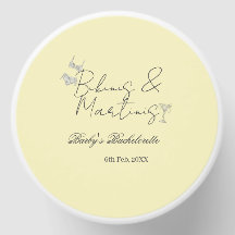 Bikins & Martinis bachelorette party yellow retro