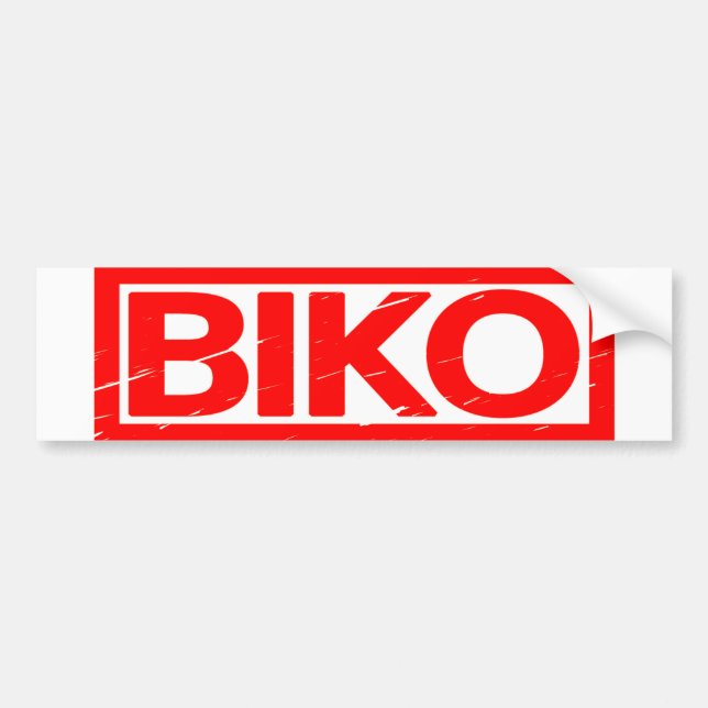 Biko Stamp Bumper Sticker (Front)
