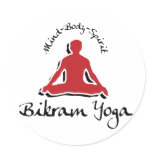 Bikram Yoga Classic Round Sticker