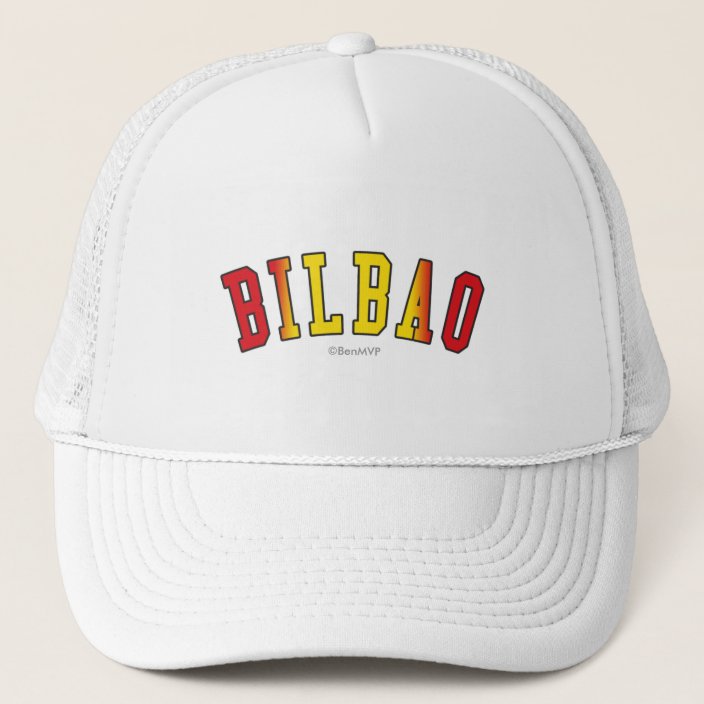 Bilbao in Spain National Flag Colors Hat