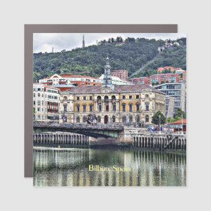 Bilbao, Spain cityscape Car Magnet