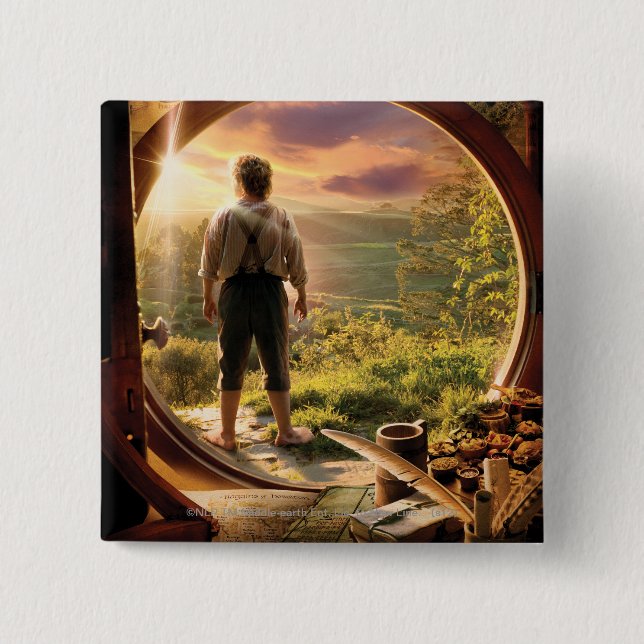 BILBO BAGGINS™ Back in Shire Collage Button (Front)