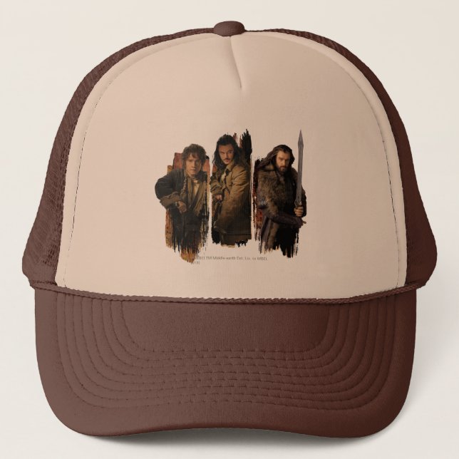 BILBO BAGGINS™, Bard, and Thorin Graphic Trucker Hat (Front)
