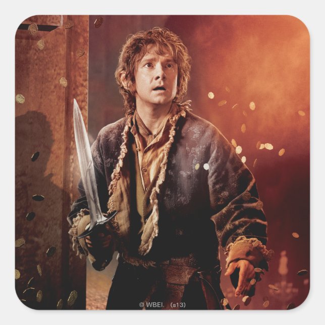 BILBO BAGGINS™ Character Poster 3 Square Sticker (Front)