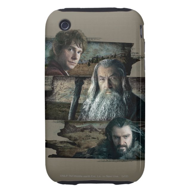 BILBO BAGGINS™, Gandalf, THORIN OAKENSHIELD™ iPhone 3 Tough Cover (Back)