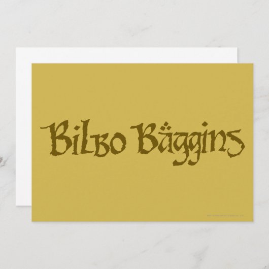 BILBO BAGGINS™ Solid (Front/Back)