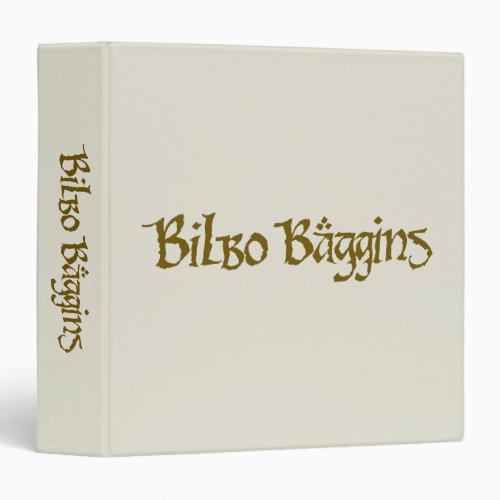 BILBO BAGGINS Solid 3 Ring Binder