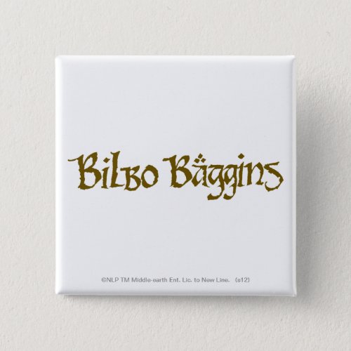 BILBO BAGGINS Solid Button