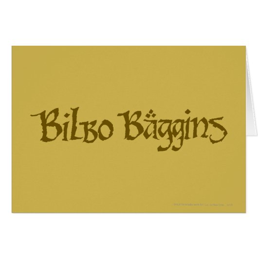 BILBO BAGGINS™ Solid Cards (Front Horizontal)