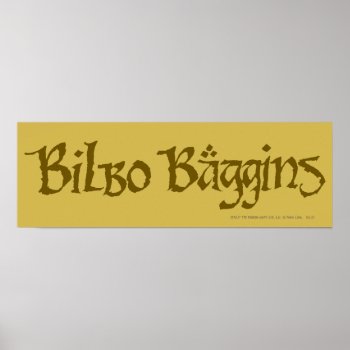Bilbo Baggins™ Solid Poster by thehobbit at Zazzle
