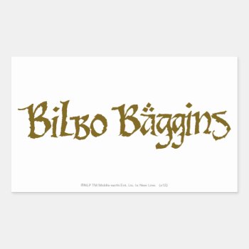 Bilbo Baggins™ Solid Rectangular Sticker by thehobbit at Zazzle