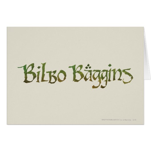 BILBO BAGGINS™ Textured Cards (Front Horizontal)