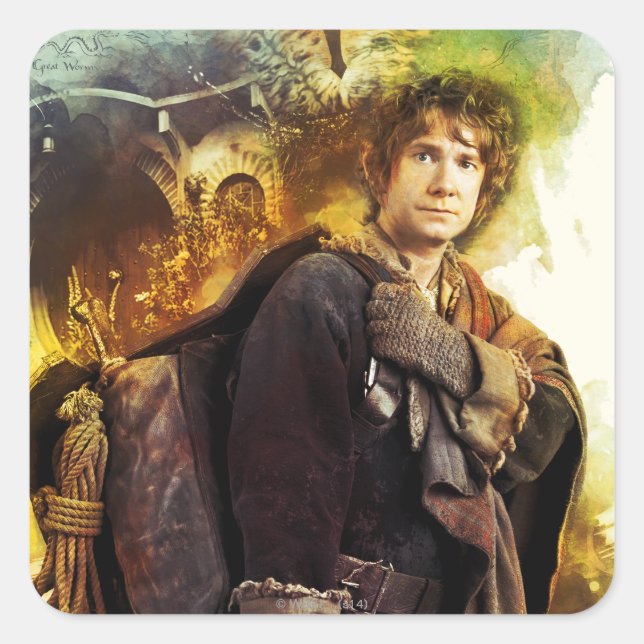 BILBO BAGGINS™ & The Company of Dwarves Graphic Square Sticker (Front)