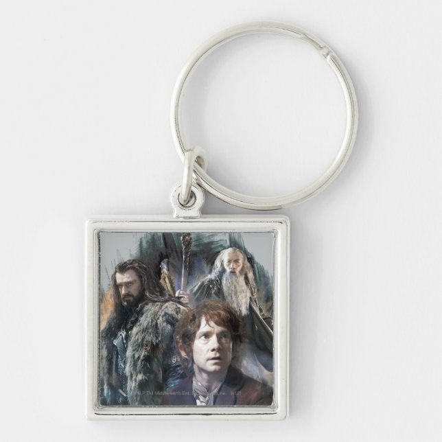 BILBO BAGGINS™, THORIN OAKENSHIELD™, & Gandalf Keychain (Front)