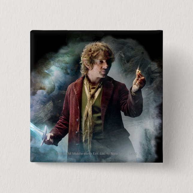 BILBO BAGGINS™ With The Ring Pinback Button (Front)