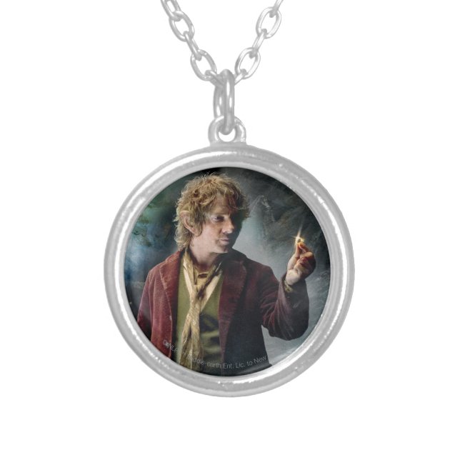 BILBO BAGGINS™ With The Ring Silver Plated Necklace (Front)
